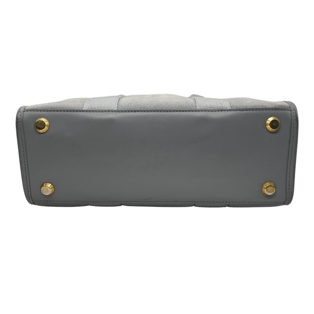 BALENCIAGA Hardware Small Tote Bag/Shoulder Bag, Gray Canvas and Leather with... - Picture 9 of 16